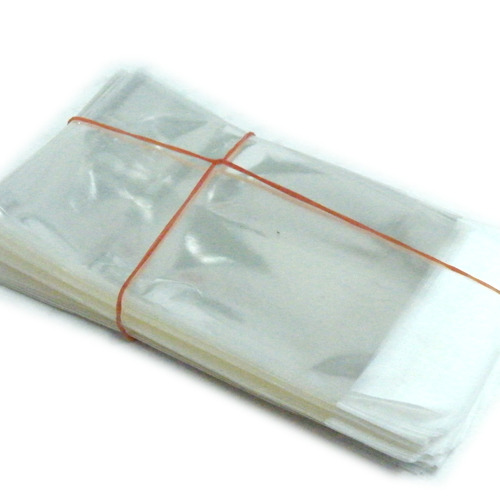 OPP투명비닐 선물포장 홍보용 비닐봉투 7cm * 12cm +4cm (접착비닐)투명비닐봉투 200매  -포장용투명비닐